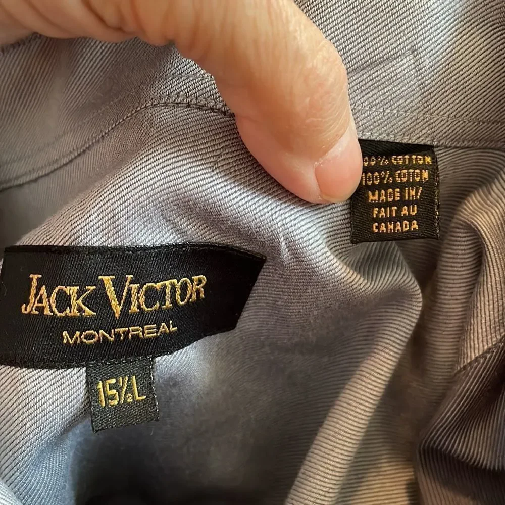 Jack Victor shiny gray cotton shirt‎